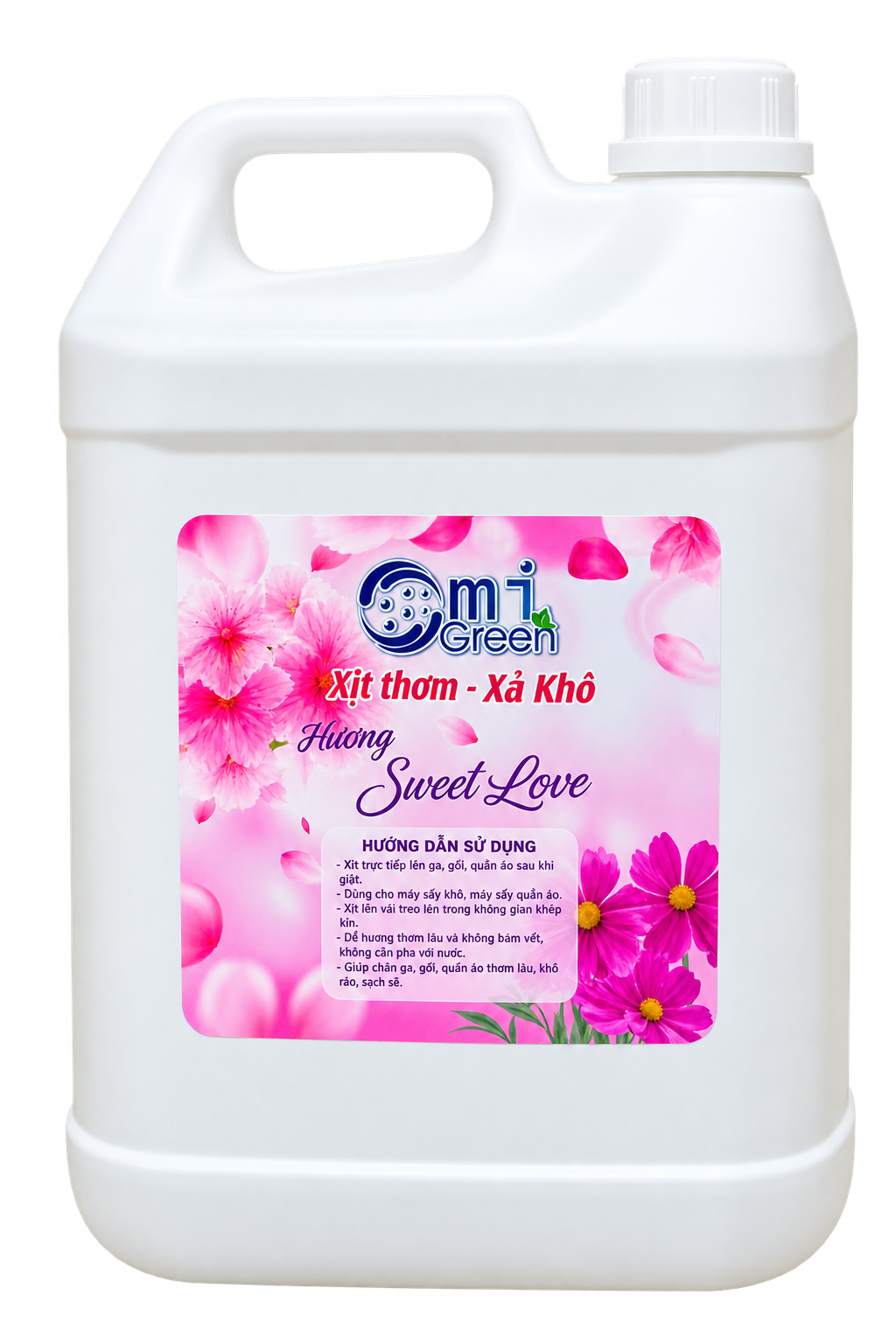 Tinh dầu xịt thơm omigreen hương Sweet love can 5L Tinh dầu xịt thơm omigreen hương Sweet love can 5L